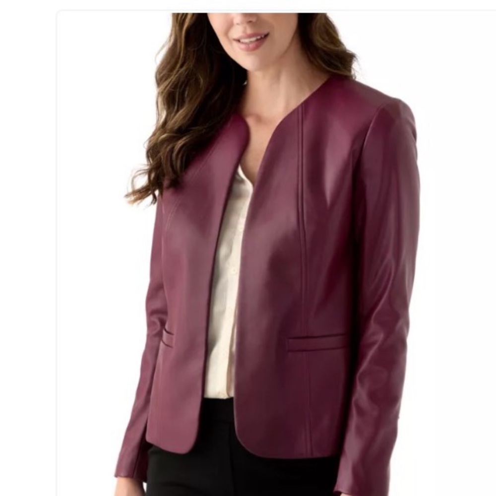 Women’s Limited Kissing Front Burgundy Women's Jacket NWT